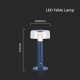 Veioza LED 1W dimabila cu touch si baterie reincarcabila cablu port USB corp violet 300mm lumina calda IP20