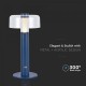 Veioza LED 1W dimabila cu touch si baterie reincarcabila cablu port USB corp violet 300mm lumina calda IP20