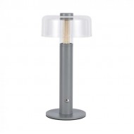 Veioza LED 1W dimabila cu touch si baterie reincarcabila cablu port USB corp gri 300mm lumina calda IP20
