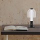 Veioza LED 2W 300mm dimabila cu touch si baterie reincarcabila cablu port USB 3in1 corp negru abajur sticla IP20