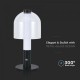 Veioza LED 2W 300mm dimabila cu touch si baterie reincarcabila cablu port USB 3in1 corp negru abajur sticla IP20