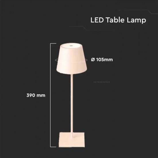Veioza LED 3W dimabila cu touch cablu port USB corp auriu P20