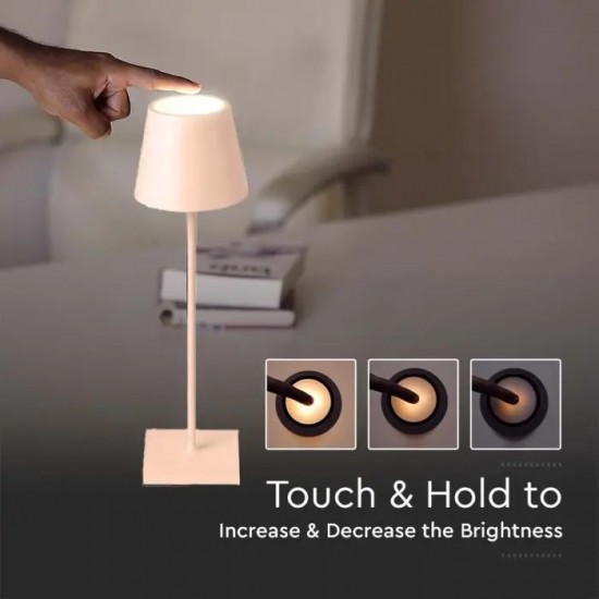 Veioza LED 3W dimabila cu touch cablu port USB corp auriu P20