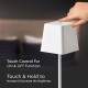 Veioza LED de exterior 2W patrata dimabila cu touch cablu port USB tip C corp alb lumina calda IP54