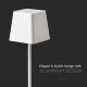 Veioza LED de exterior 2W patrata dimabila cu touch cablu port USB tip C corp alb lumina calda IP54