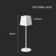 Veioza LED de exterior 2W patrata dimabila cu touch cablu port USB tip C corp alb lumina calda IP54