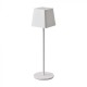 Veioza LED de exterior 2W patrata dimabila cu touch cablu port USB tip C corp alb lumina calda IP54