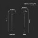 Stalpisor LED de gradina 7W cip Samsung IP65 din aluminiu corp negru cu tarus