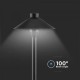 Stalpisor LED de gradina 7W cip Samsung IP65 din aluminiu corp negru cu tarus