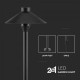 Stalpisor LED de gradina 7W cip Samsung IP65 din aluminiu corp negru cu tarus