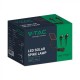 Set 2 buc tarusi LED de gradina 2x1.2W cu panou solar corp negru lumina calda IP65 cablu 4m