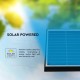 Set 2 buc tarusi LED de gradina 2x1.2W cu panou solar corp negru lumina calda IP65 cablu 4m