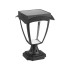 Lampadar LED solar de gradina 2W cu senzor negru mat lumina calda+rece IP65