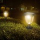 Lampadar LED solar de gradina 2W cu senzor negru mat lumina calda+rece IP65