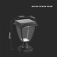 Lampadar LED solar de gradina 2W cu senzor negru mat lumina calda+rece IP65