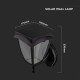 Aplica LED solara de perete 2W cu senzor negru mat geam transparent lumina calda+rece IP65