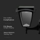 Aplica LED solara de perete 2W cu senzor negru mat geam transparent lumina calda+rece IP65