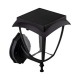 Aplica LED solara de perete 2W cu senzor negru mat geam transparent lumina calda+rece IP65