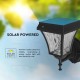 Aplica LED solara de perete 2W cu senzor negru mat lumina calda+rece IP65