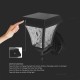 Aplica LED solara de perete 2W cu senzor negru mat lumina calda+rece IP65