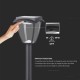 Stalpisor LED solar de gradina 2W cu senzor 93cm negru mat lumina calda+rece IP65