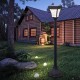 Stalpisor LED solar de gradina 2W cu senzor 93cm negru mat lumina calda+rece IP65