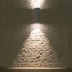 Aplica de perete cu dulie 2xGU10 rotunda iluminare sus jos alba IP54