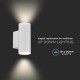 Aplica de perete cu dulie 2xGU10 rotunda iluminare sus jos alba IP54