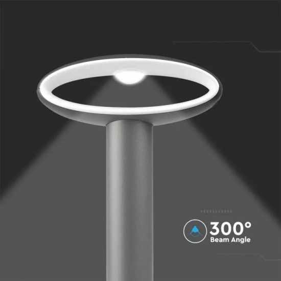 Stalpisor LED de gradina 9W din aluminiu gri inchis 30cm