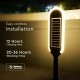 Stalpisor LED solar de gradina 5W cu pichet si senzor de lumina corp alb negru IP65