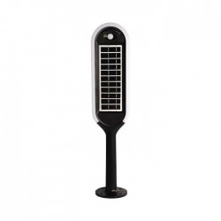 Stalpisor LED solar de gradina 5W cu pichet si senzor de lumina corp alb negru IP65