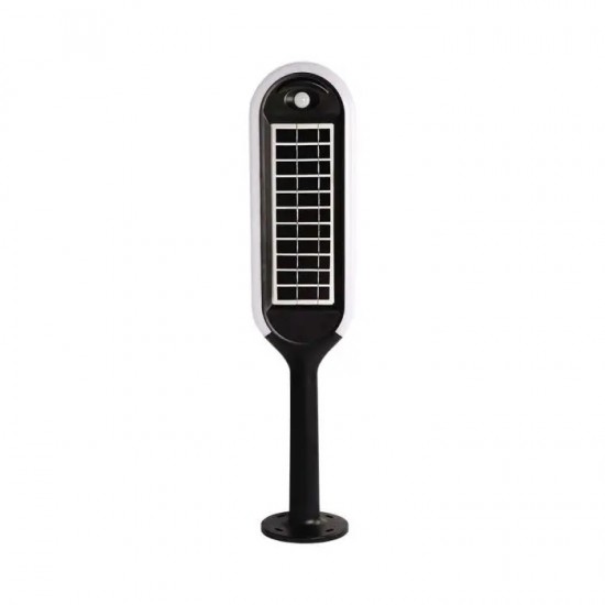 Stalpisor LED solar de gradina 5W cu pichet si senzor de lumina corp alb negru IP65