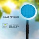 Stalpisor LED solar de gradina 8W cu senzor de lumina orientabil inaltime ajustabila corp alb negru IP65