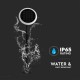 Stalpisor LED solar de gradina 8W cu senzor de lumina orientabil inaltime ajustabila corp alb negru IP65