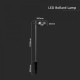 Stalpisor LED de gradina 6W cu pichet 1025mm corp aluminiu negru IP65