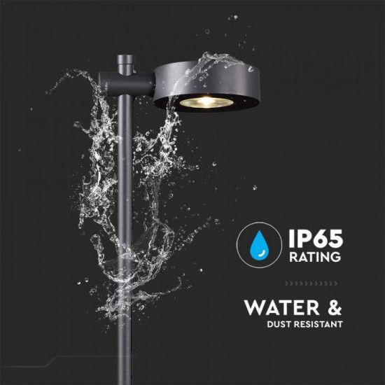 Stalpisor LED de gradina 6W cu pichet 1025mm corp aluminiu negru IP65