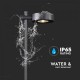 Stalpisor LED de gradina 6W cu pichet 1025mm corp aluminiu negru IP65