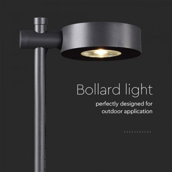 Stalpisor LED de gradina 6W cu pichet 1025mm corp aluminiu negru IP65