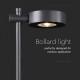 Stalpisor LED de gradina 6W cu pichet 1025mm corp aluminiu negru IP65