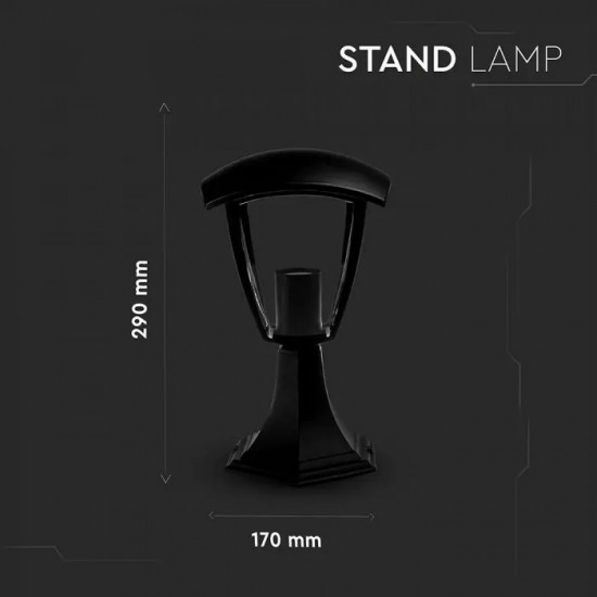 Lampa de Gradina 300mm Corp Negru