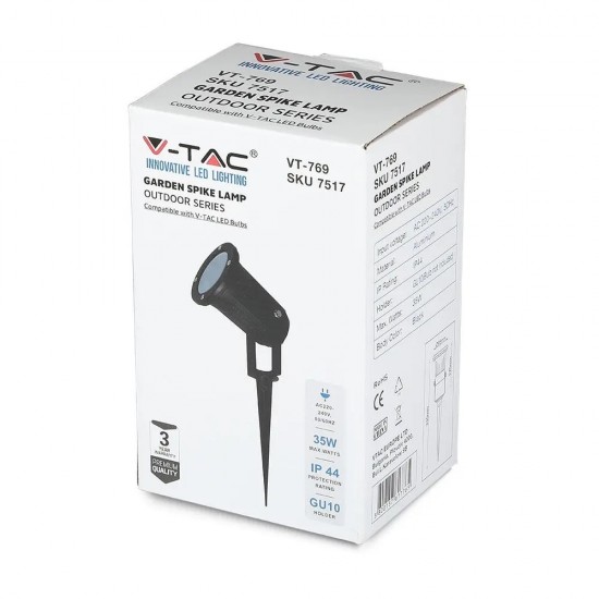 Suport din aluminiu tip tarus soclu GU10 Corp Negru
