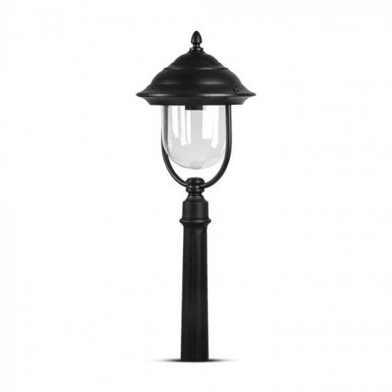 Lampa de Gradina pe stalp 1xE27 Corp Negru 1.1m