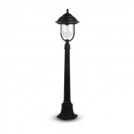 Lampa de Gradina pe stalp 1xE27 Corp Negru 1.1m