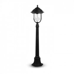 Lampa de Gradina pe stalp 1xE27 Corp Negru 1.1m