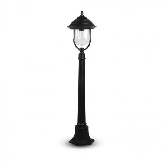 Lampa de Gradina pe stalp 1xE27 Corp Negru 1.1m