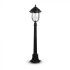 Lampa de Gradina pe stalp 1xE27 Corp Negru 1.1m