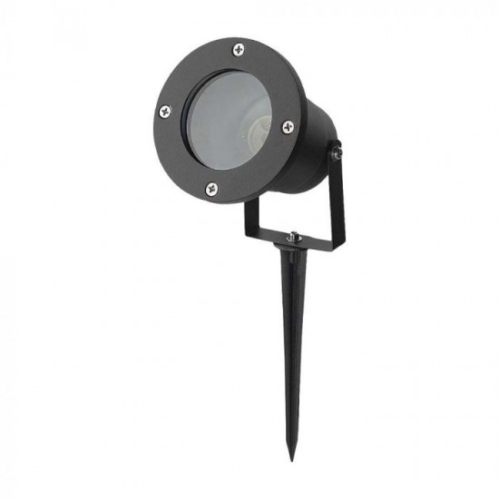 Tarus de gradina cu soclu GU10 aluminiu corp negru IP65