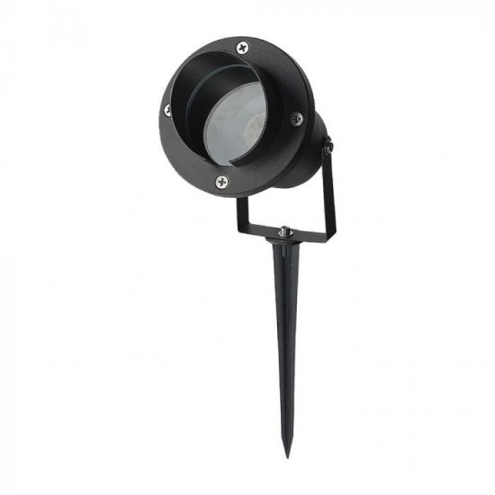 Tarus de gradina cu palarie soclu GU10 aluminiu corp negru IP65