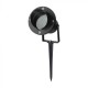 Tarus de gradina cu palarie soclu GU10 aluminiu corp negru IP65