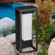 Lampadar solar LED cu cip SAMSUNG 2W cu senzor Corp Gri Alb Cald